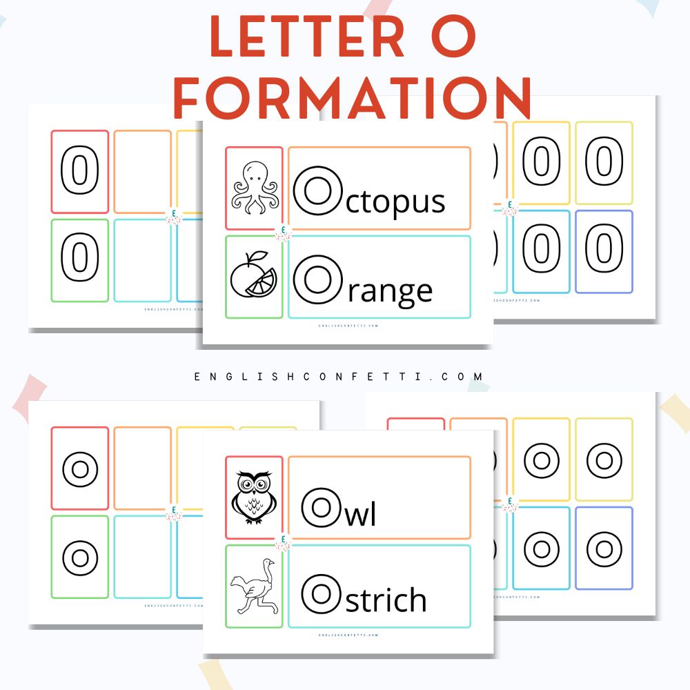 letter O worksheets for preschool and kindergarten age children