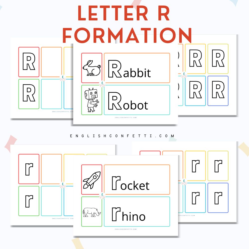letter R worksheets for preschool and kindergarten age children