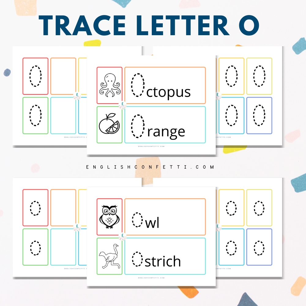 Kindergarten and Preschool Letter O Tracing Worksheets 