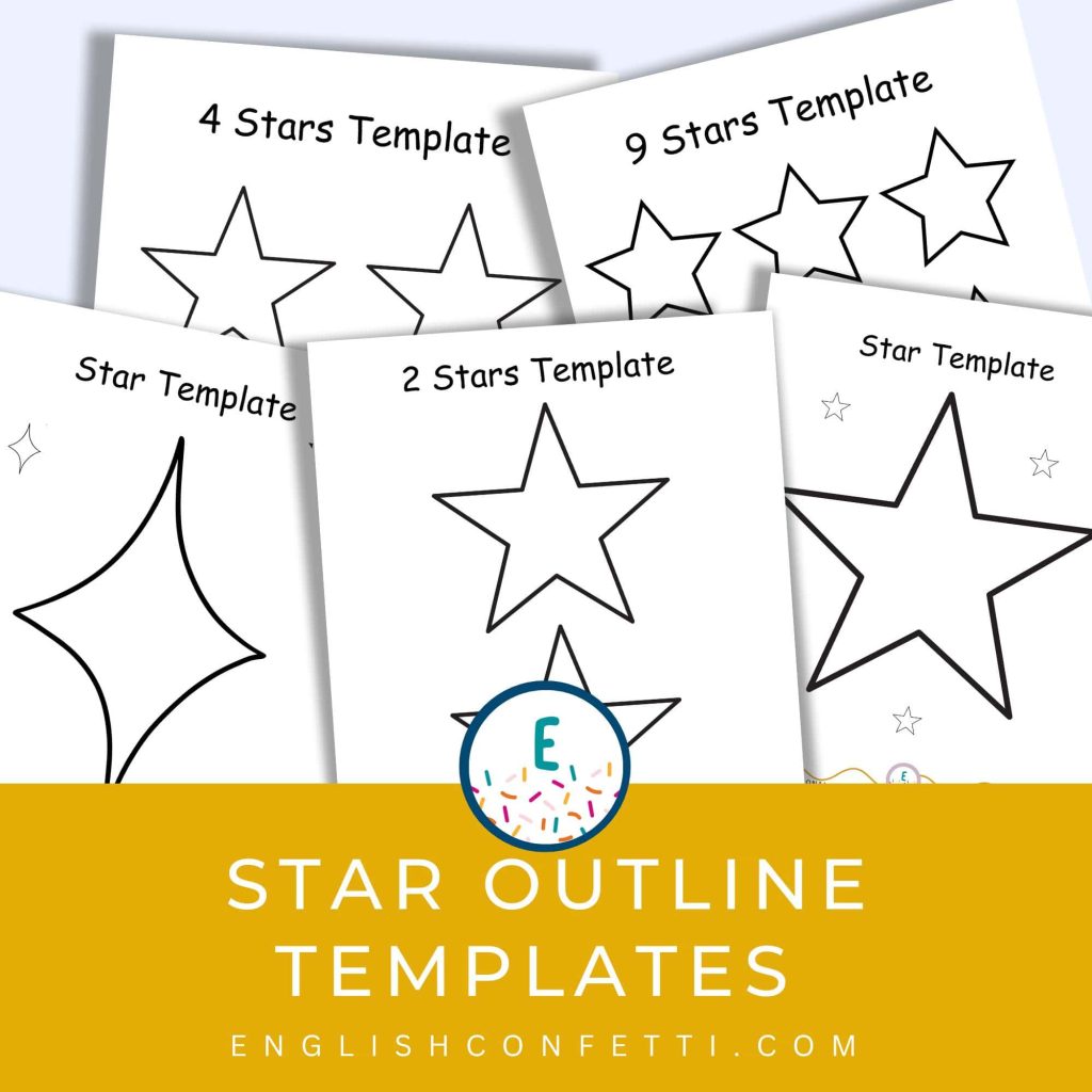 Star template., star printable, star pdf download, free star template