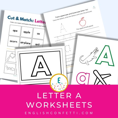 Letter A worksheets, Letter A printables, free letter A activities for children